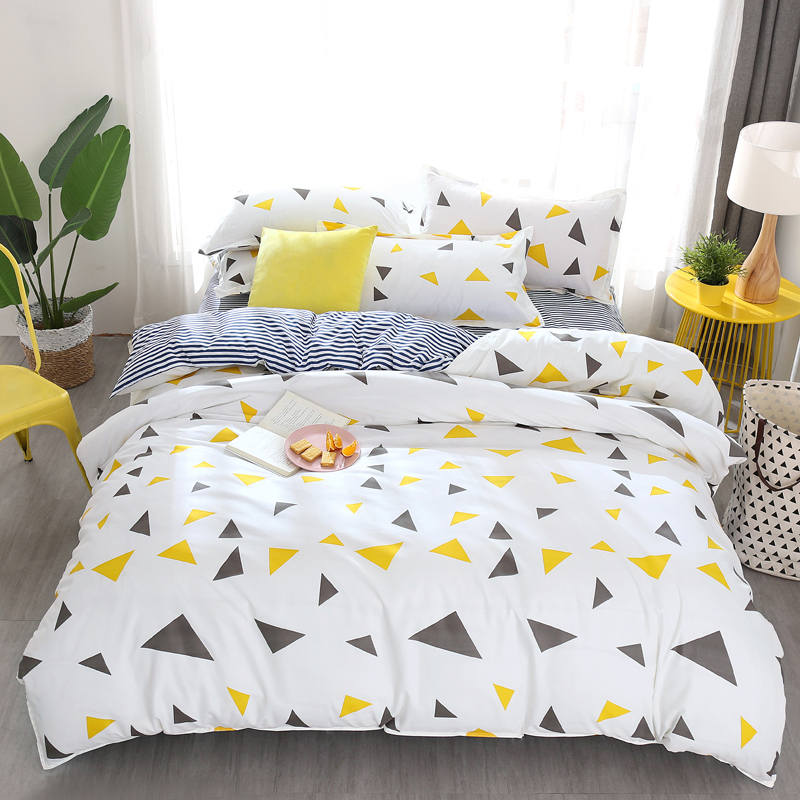 Housse de Couette et Deux Taies graphique Blanc tendance art adulte