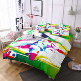 Housse de couette et Deux Taies Football Couleur 240cm-Maisonfans.com