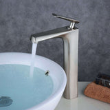 Mitigeur Lavabo Laiton Brossé Robinet Salle de Bains