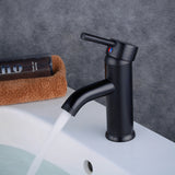 Mitigeur de lavabo noir mat en laiton robinet de salle de bains pas cher
