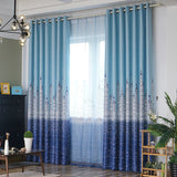 Rideau occultant château ciel et mer bleu 140 x H240 cm