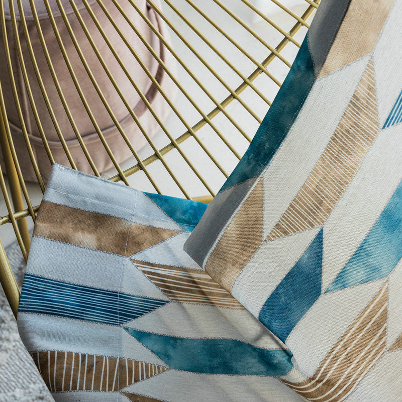 Rideau à œillets Tamisant 140 x H240 Bleu Bord de mer