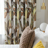 Rideau Feuille Occultant 140 x H260 cm pour Chambre Salle style Campagne