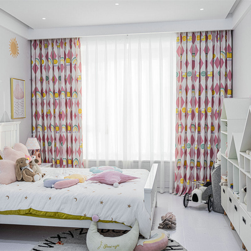 Rideaux Chambre 2 Pièces Transparent Opaque 107x214 Cm - Rideaux Enfant Occultants Rayés Or à Oeillets Homxi