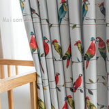 Rideau occulant à œillets perroquet imprimé 140 x H240 cm pour chambre salle