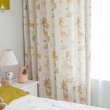 Rideau tamisant 140 x H240 cm Cerf Jaune Chambre d'enfant fille gaçon