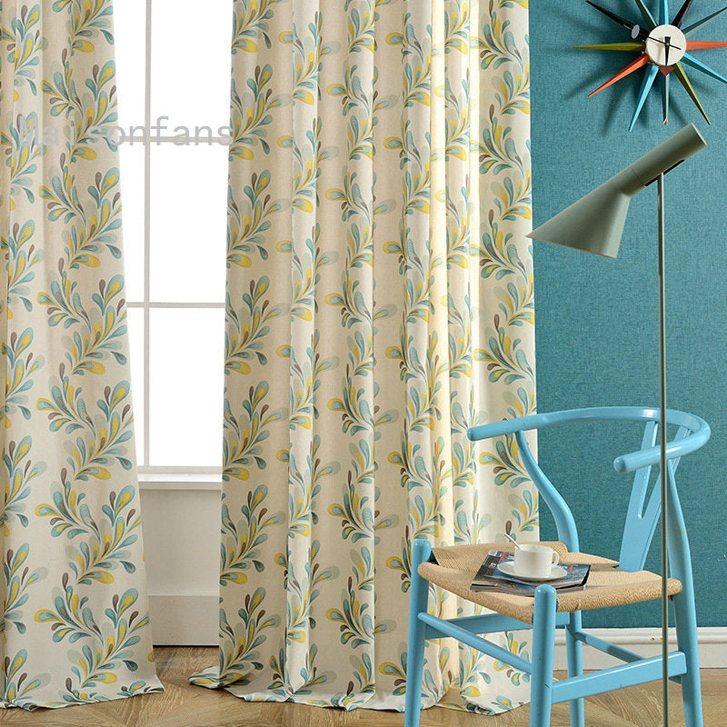 Rideau tamisant à œillets Bambusa multiplex imprimé 135X240cm pour chambre salon