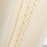 Rideau Tamisant Galon Fronceur Bohème 140 x H240 cm Crème-Maisonfans.com