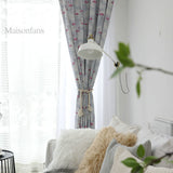 Rideau tamisant gris flamant rose 140 x H260 cm pour fenêtre chambre salon